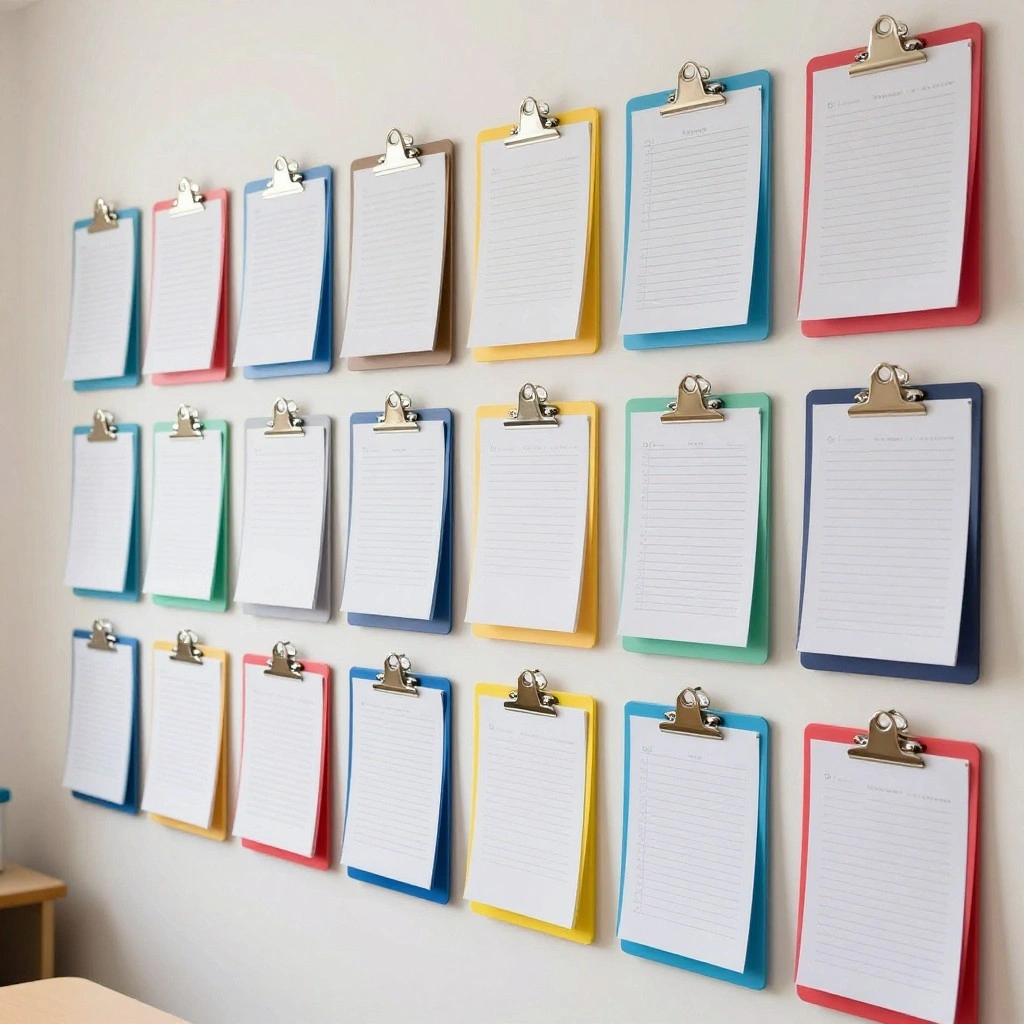 Clipboard Wall for Student Files