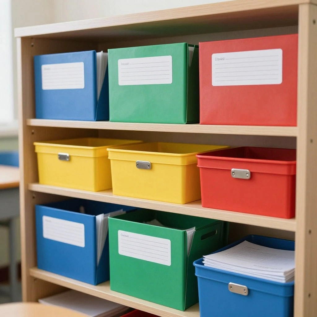 Color-Coded Subject Folder System