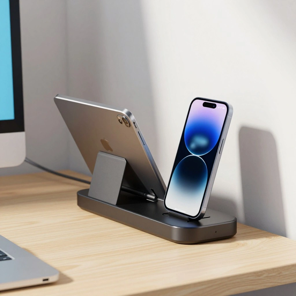 Corner Desk Charging Station