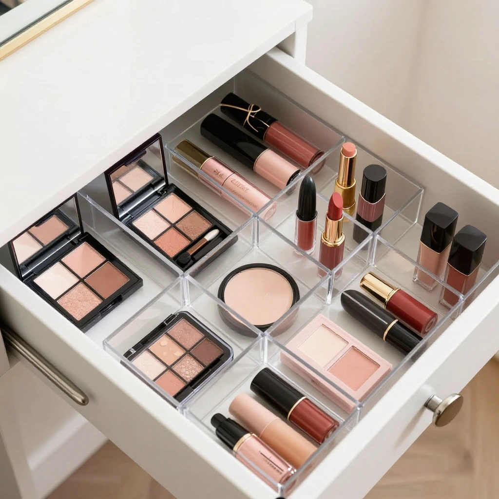 Vanity Desk Organization
