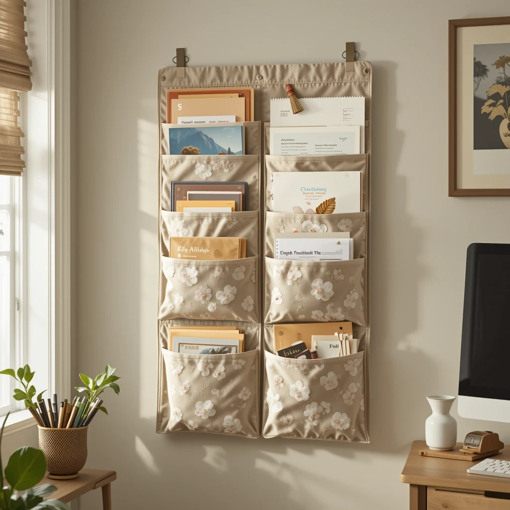 Hanging Desk Organizer Pockets
