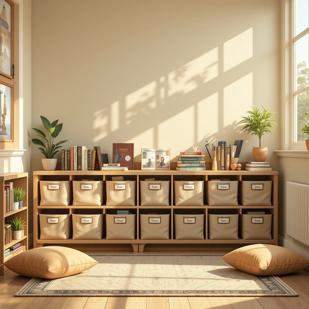 Labeled Bin Library Station