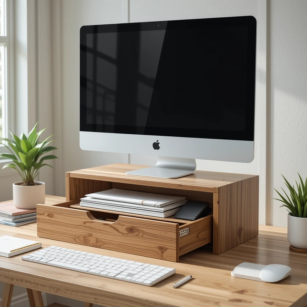 Monitor Stand with Built-In Storage