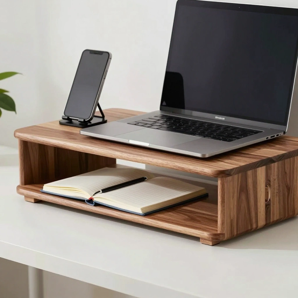 Monitor Stand with Storage Shelf
