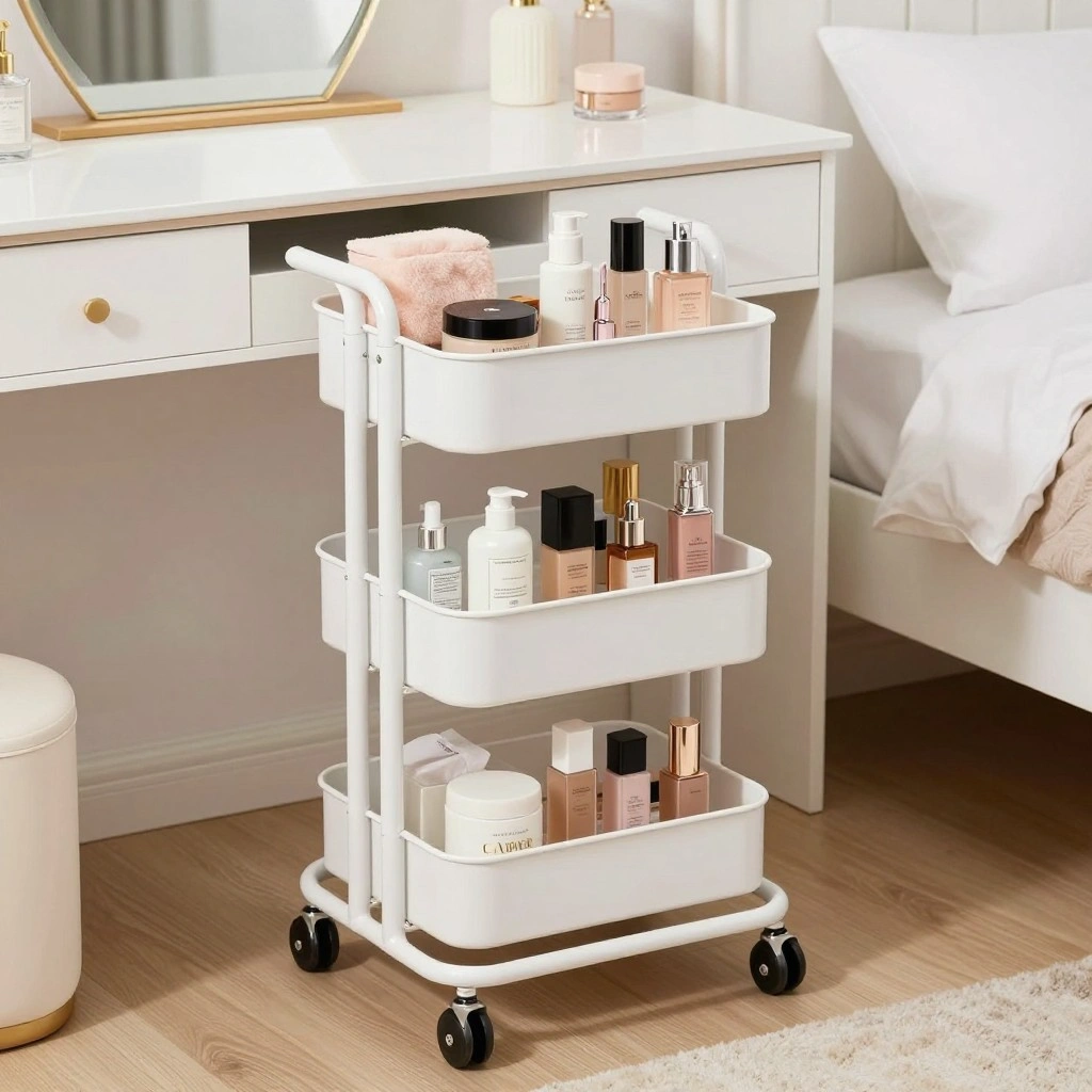 Under-Desk Rolling Cart