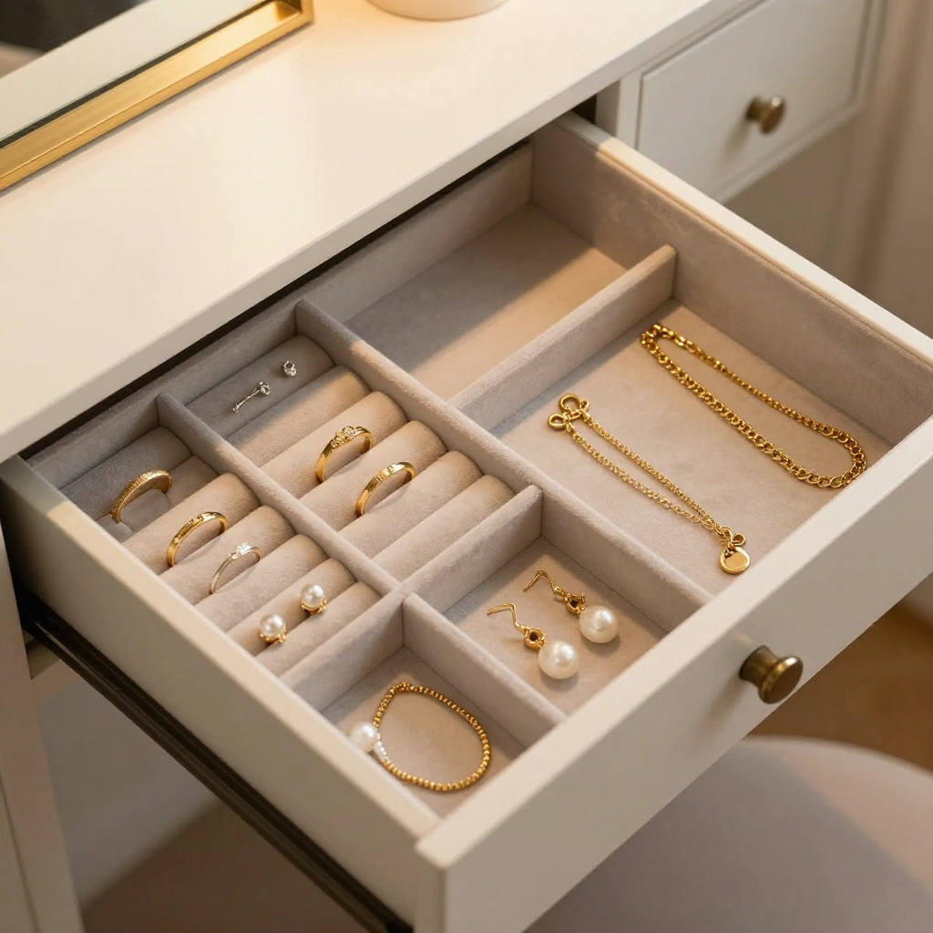 Velvet-Lined Jewelry Drawer Inserts