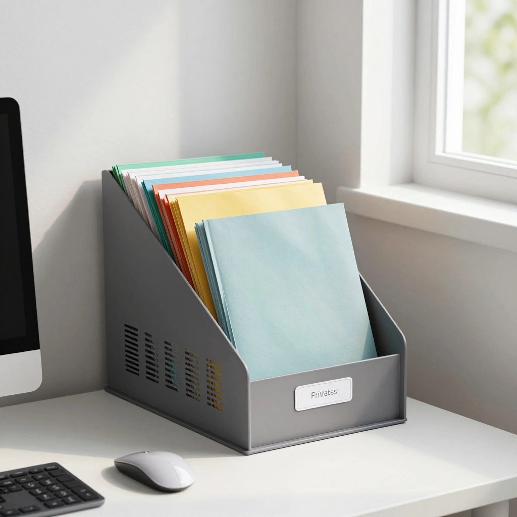 Vertical File Corner Organizer