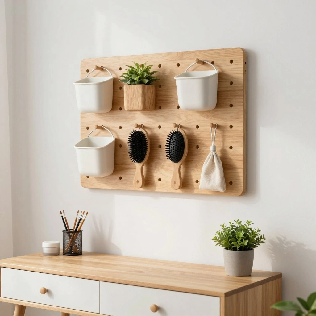 Wall-Mounted Pegboard Organizer