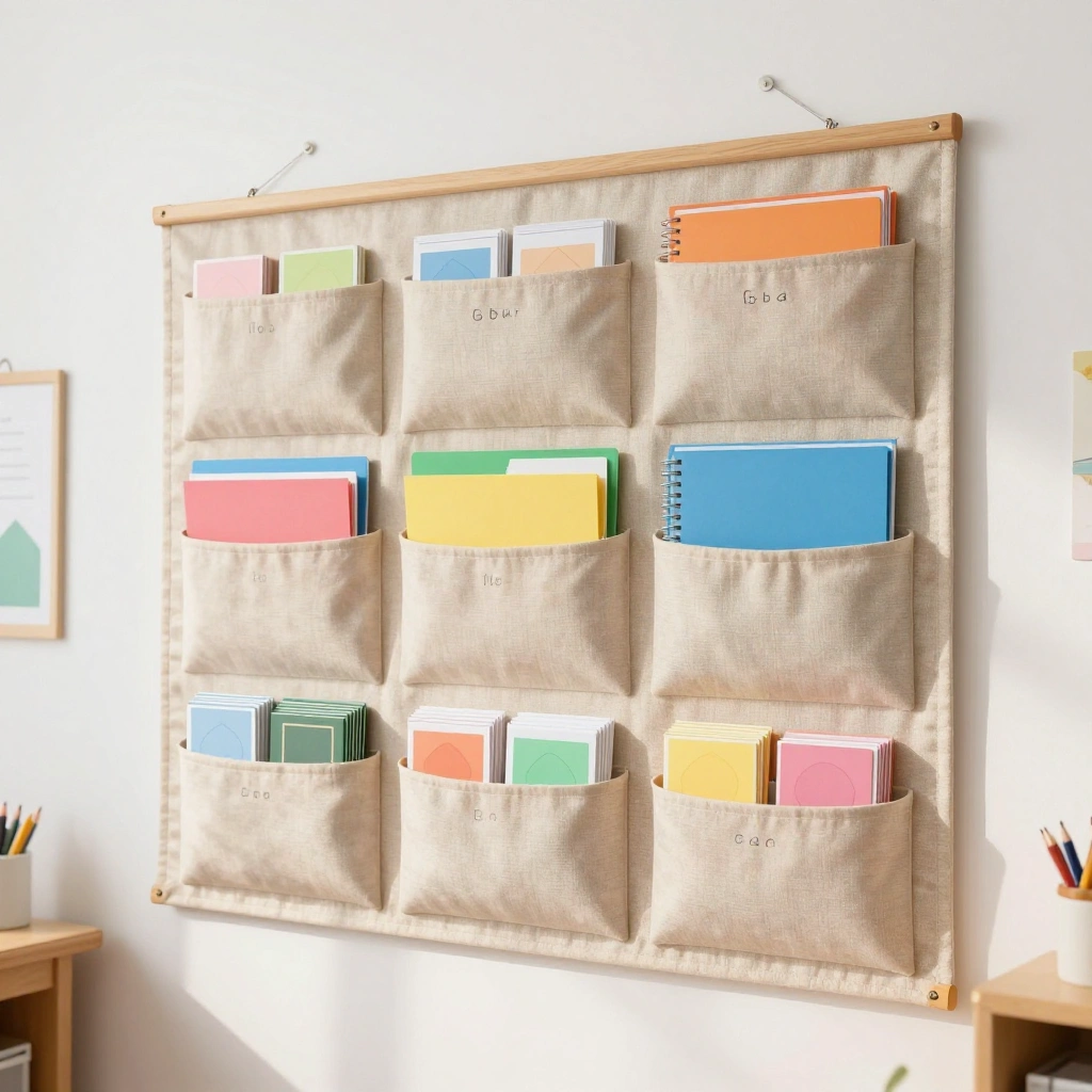 Wall Pocket Chart Organizer