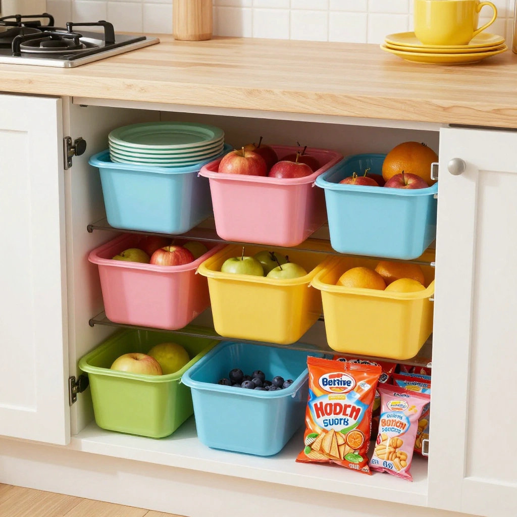 A Kids' Snack and Dish Station