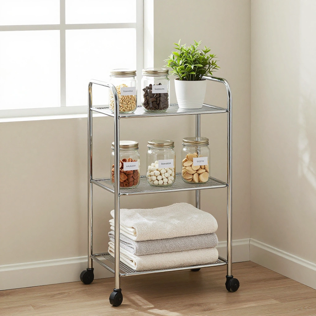A Rolling Cart for Extra Storage and Mobility