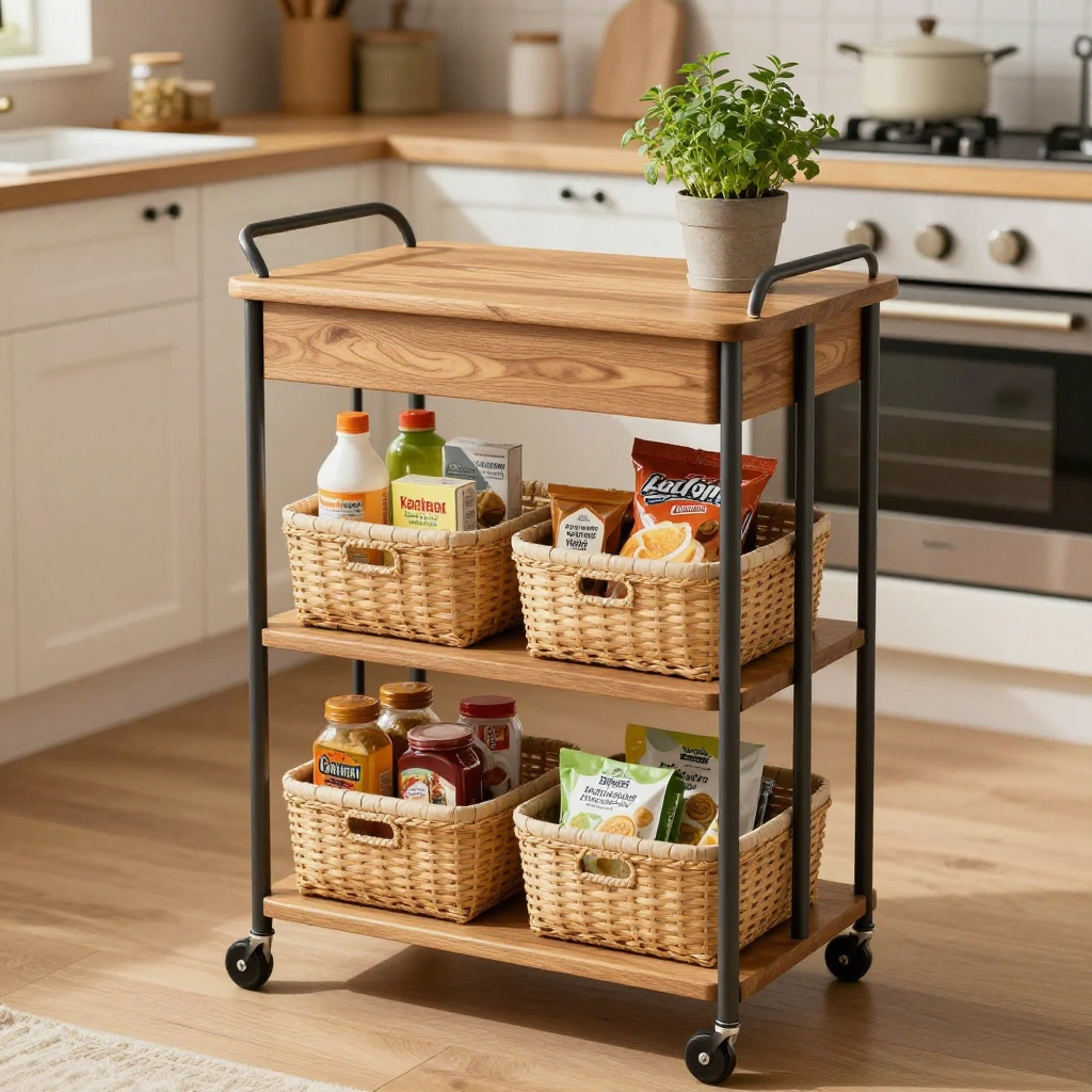A Rolling Cart for Extra Storage