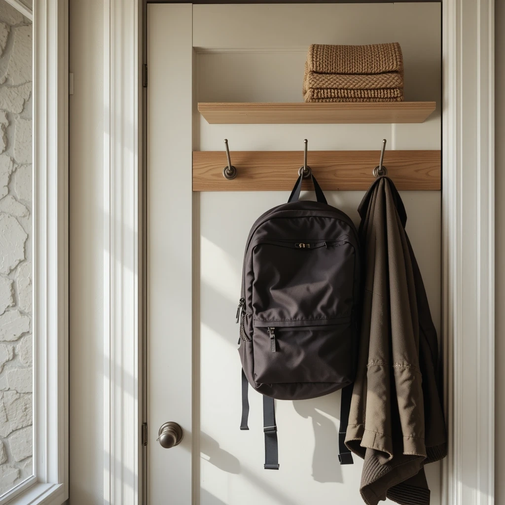 Backpack and Bag Hook Rail
