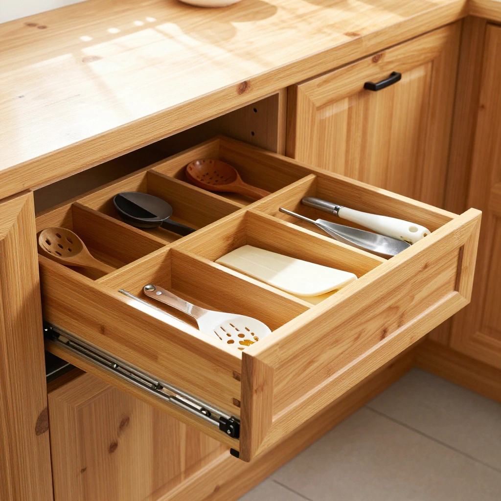 Bamboo Expandable Drawer Organizer