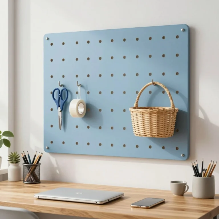 Blue Desk Organization Ideas