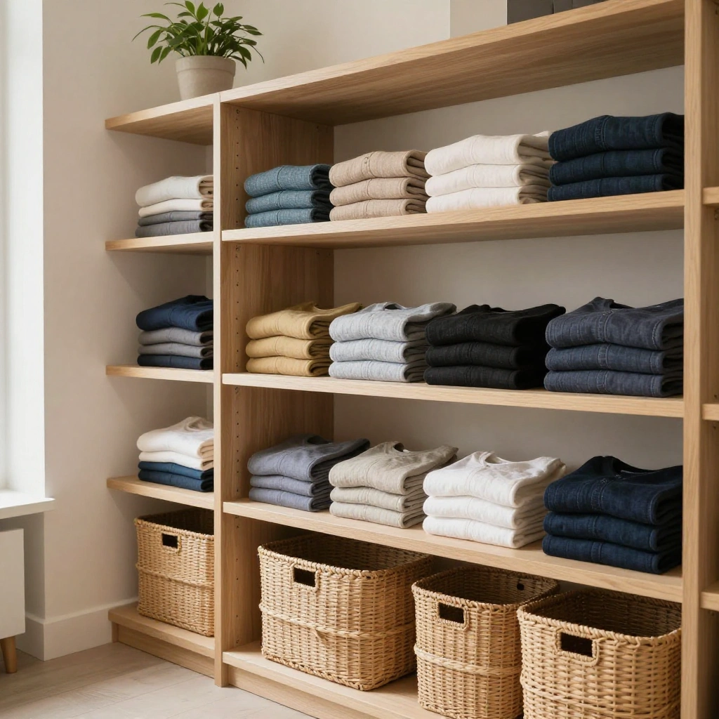 Boutique-Style Open Shelving Layout