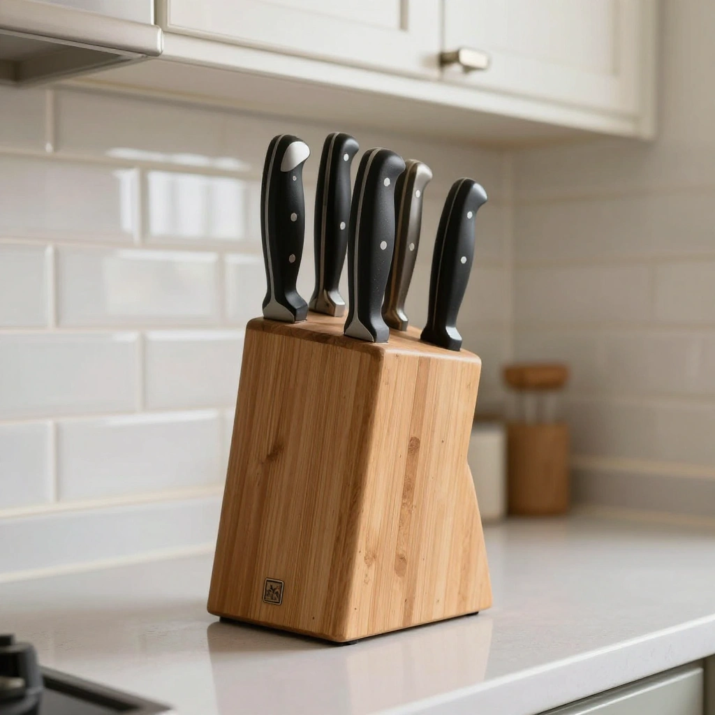 Built-In Knife Block with Base Storage