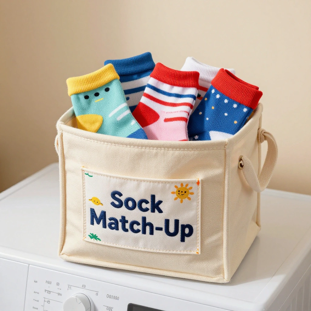 Canvas Bins for Sock Matching
