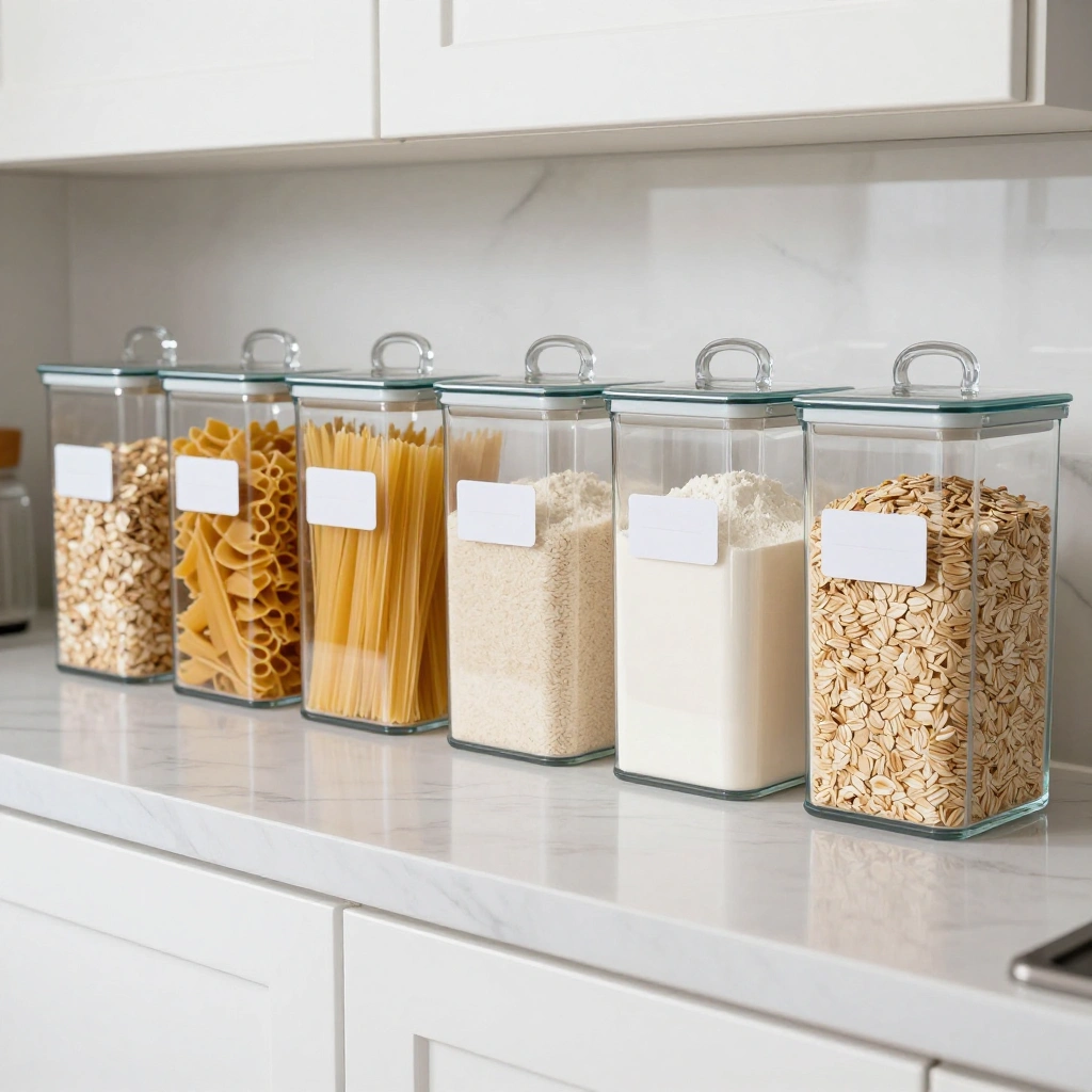 Clear Acrylic Canisters for Dry Goods
