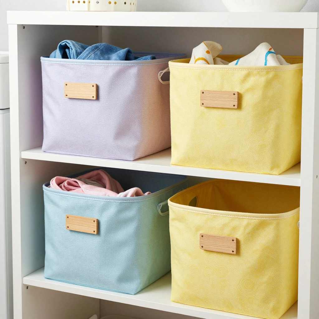 Color-Coded Baskets for Each Family Member