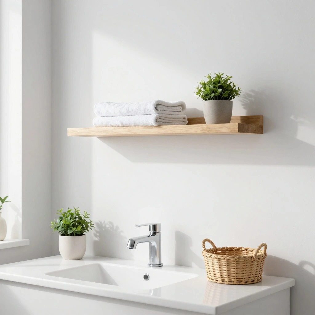 Floating Wall Shelf Above the Counter
