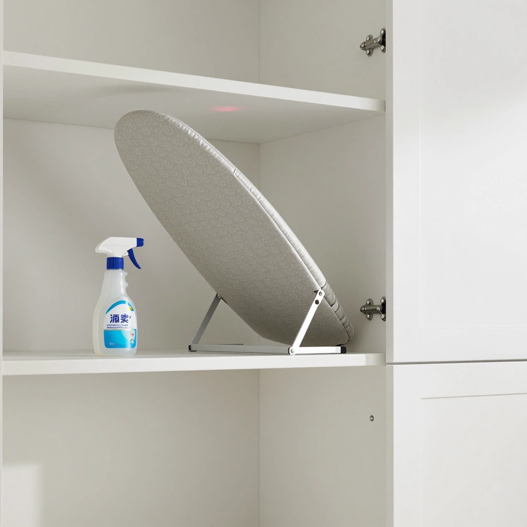 Fold-Down Ironing and Supply Station