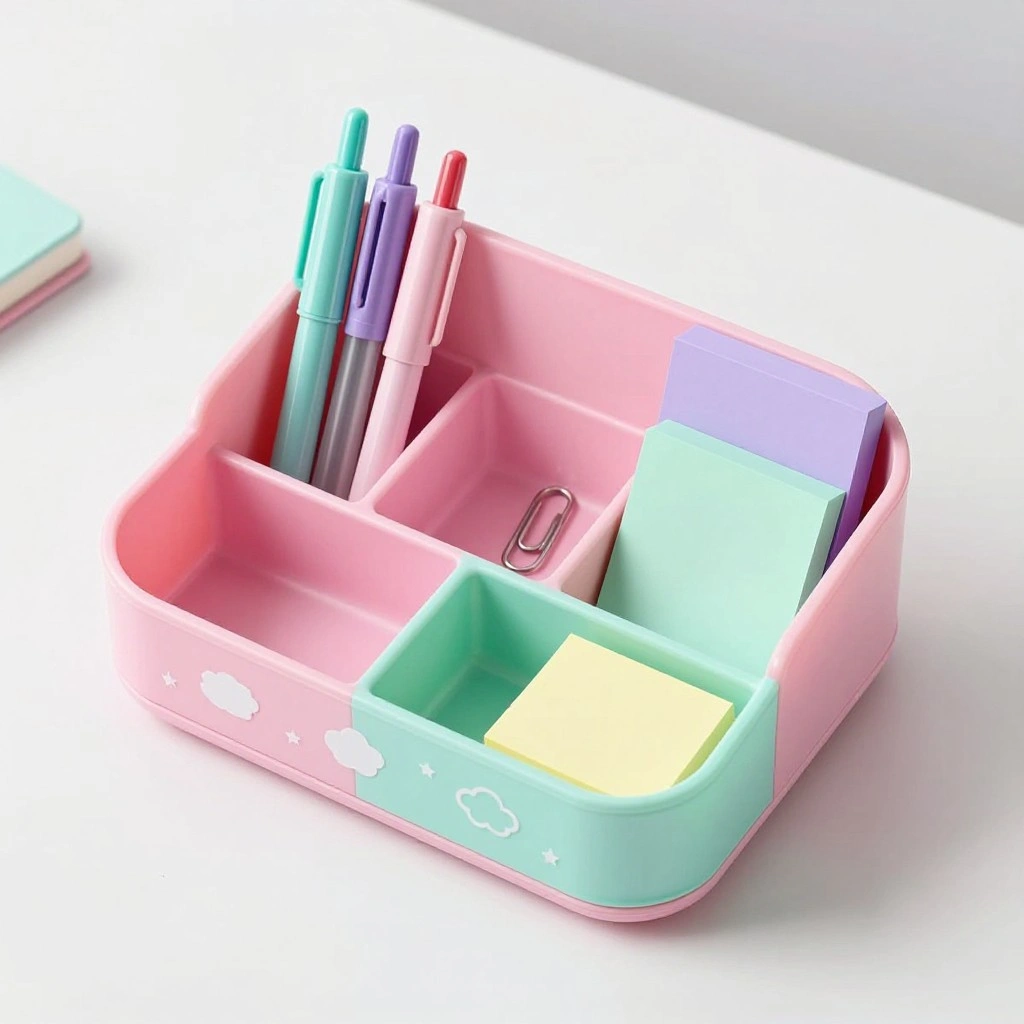 Kawaii Pastel Desk Organizer Set