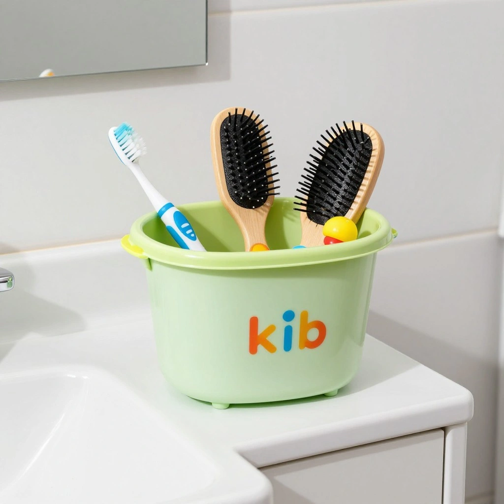Labeled Bins for Kids' Essentials