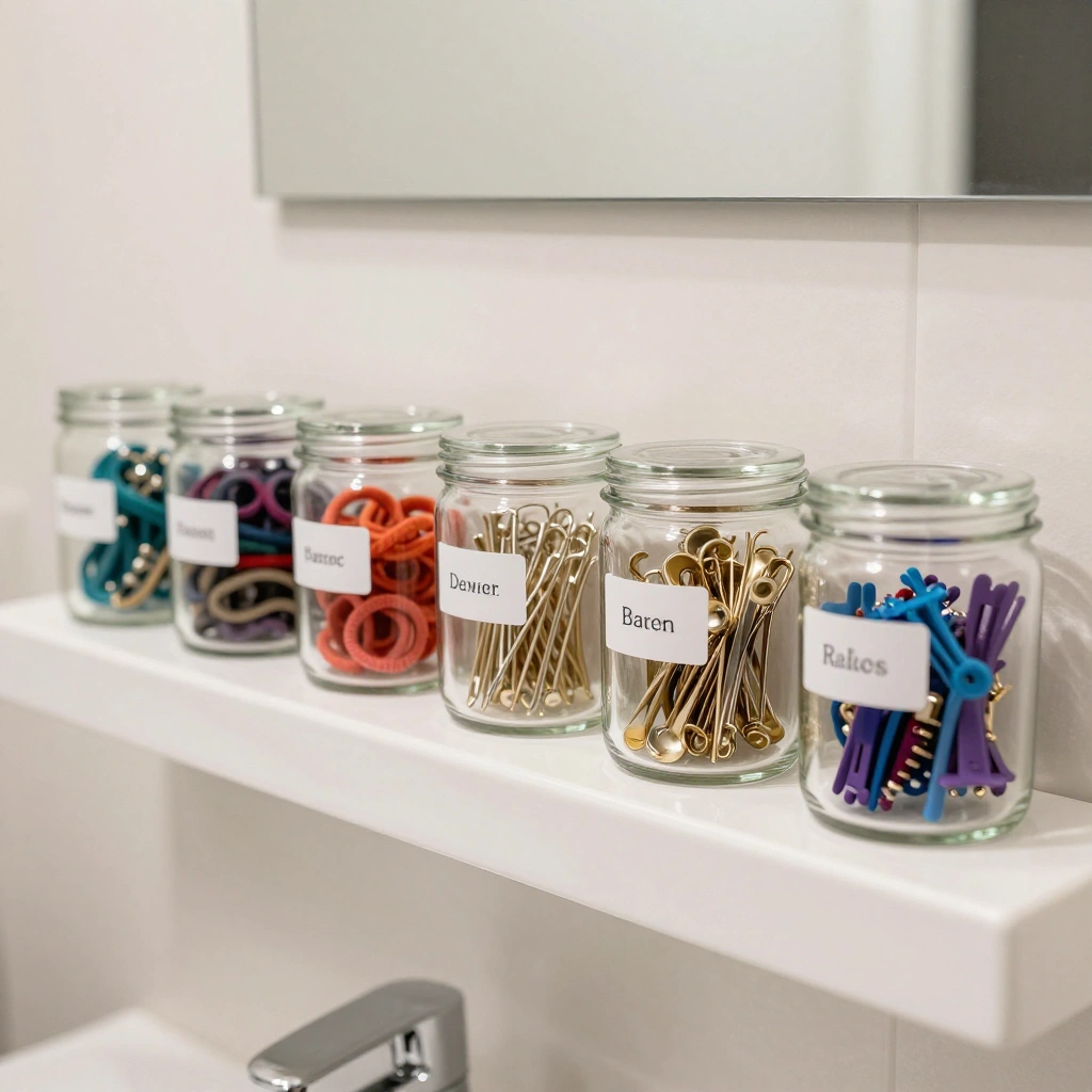 Mini Jars for Hair Ties & Bobby Pins