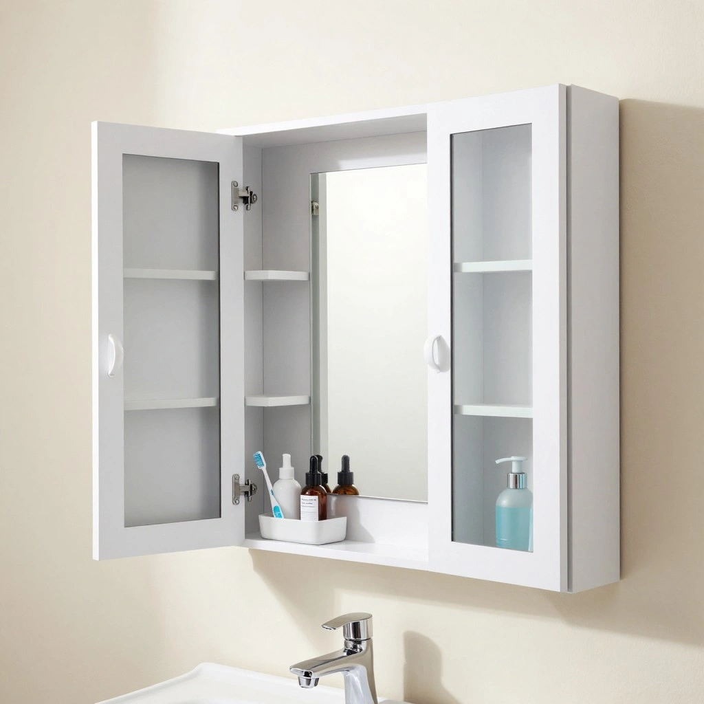 Mirrored Shelf Cabinet