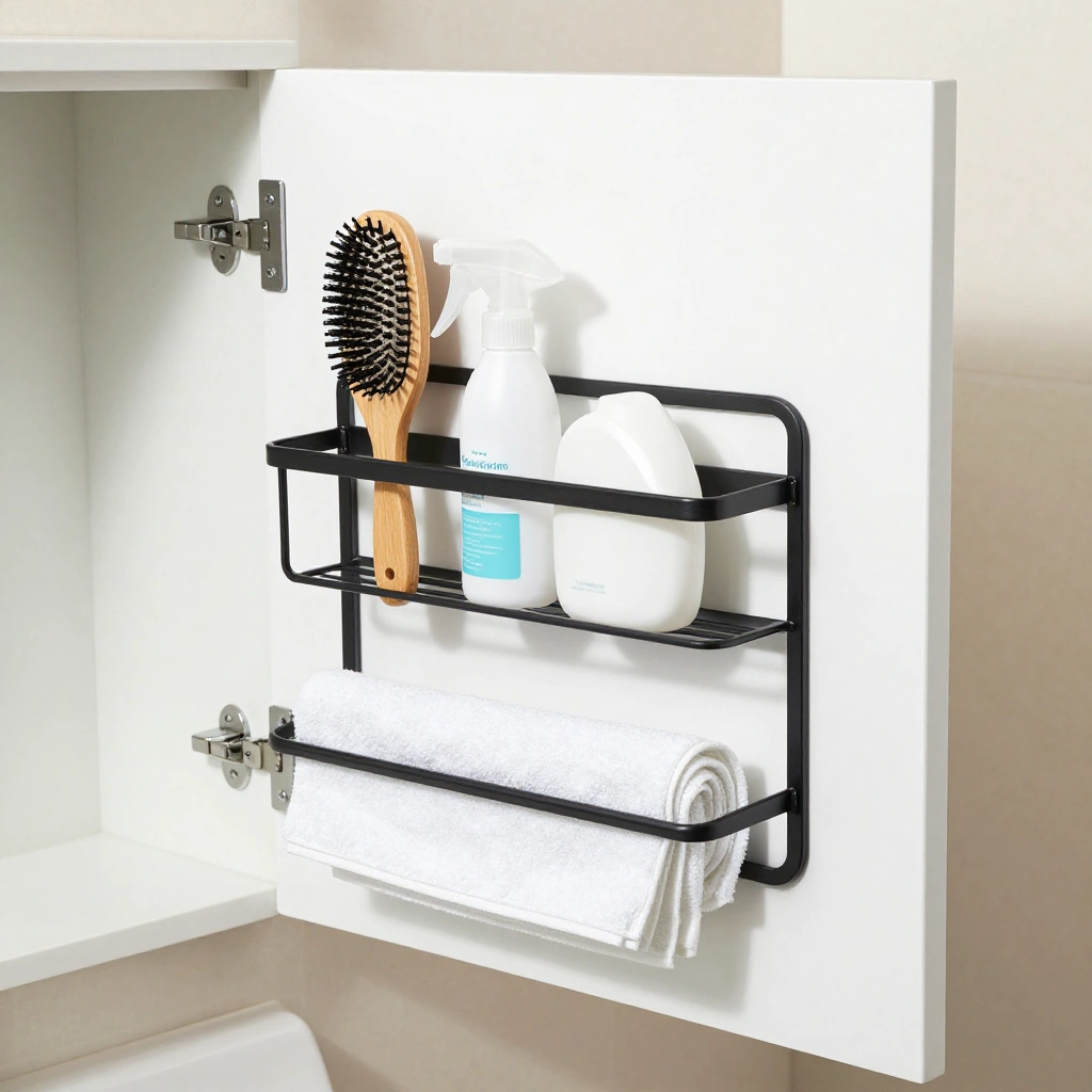 Over-the-Cabinet-Door Storage Rack