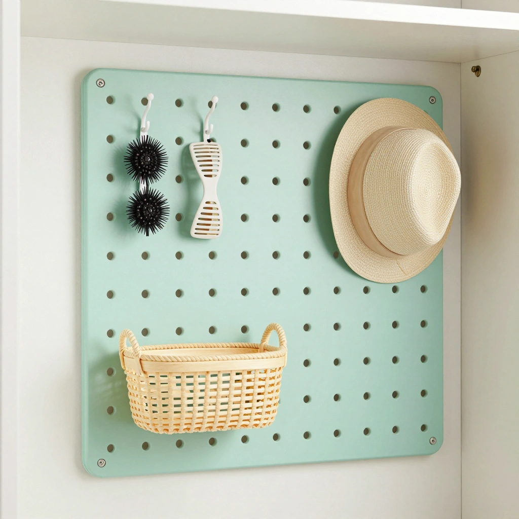 Pegboard Wall for Accessories