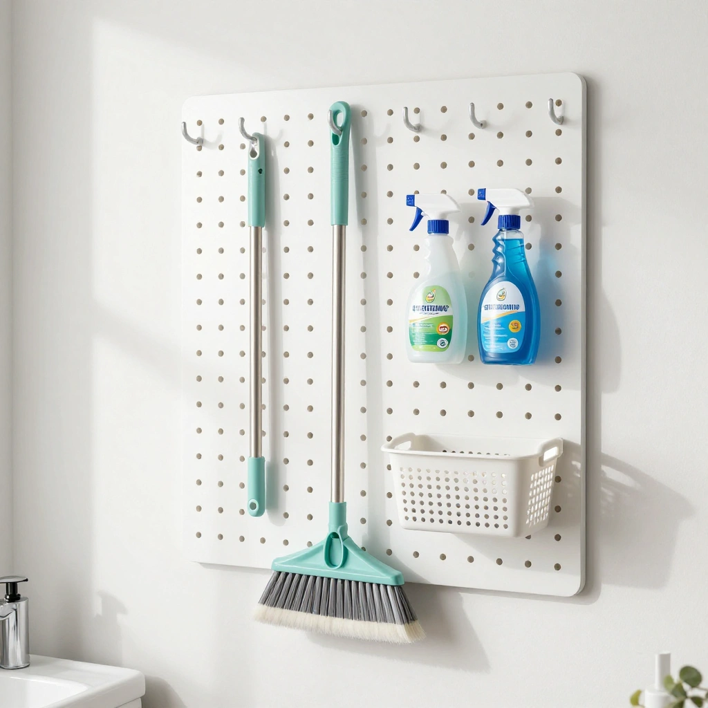 Pegboard Wall for Tools and Supplies