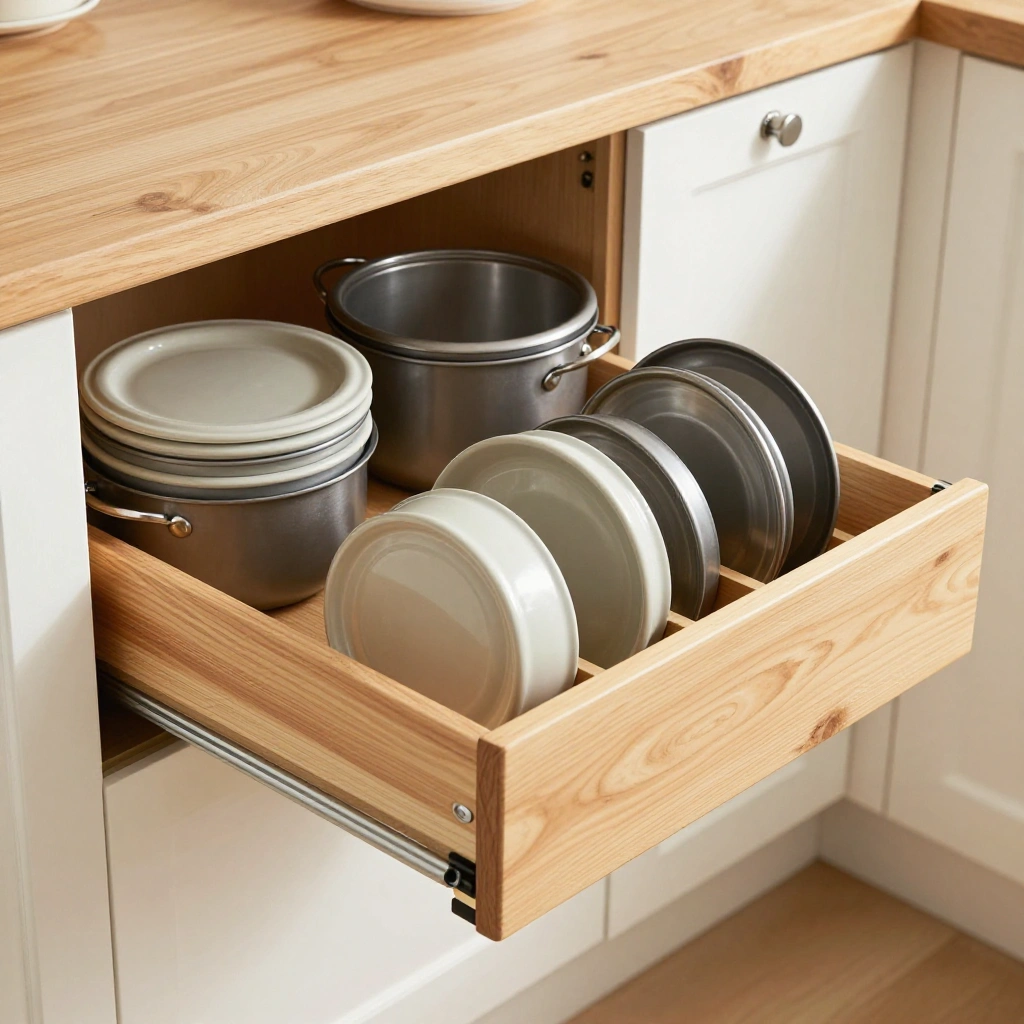 Pull-Out Drawer Organizers for Pots and Pans
