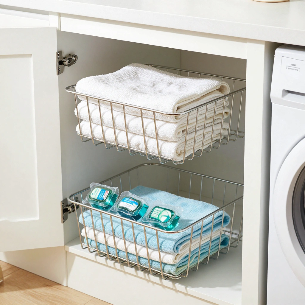 Pull-Out Wire Baskets for Easy Access