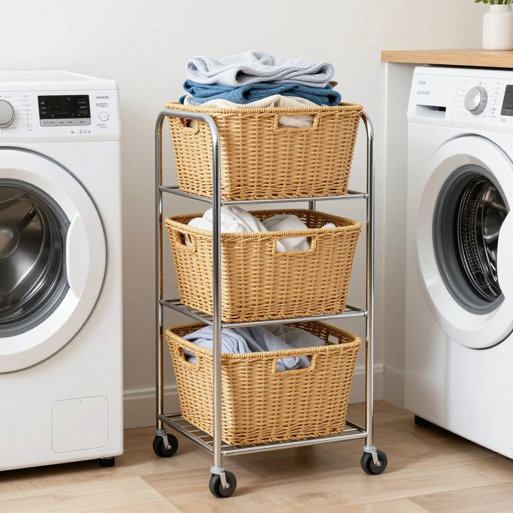 Rolling Basket Cart for Multi-Tasking