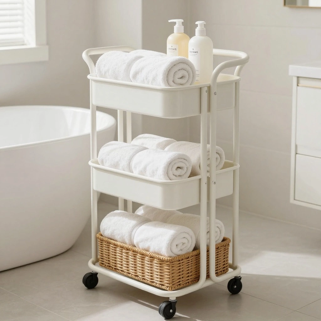 Rolling Bathroom Cart