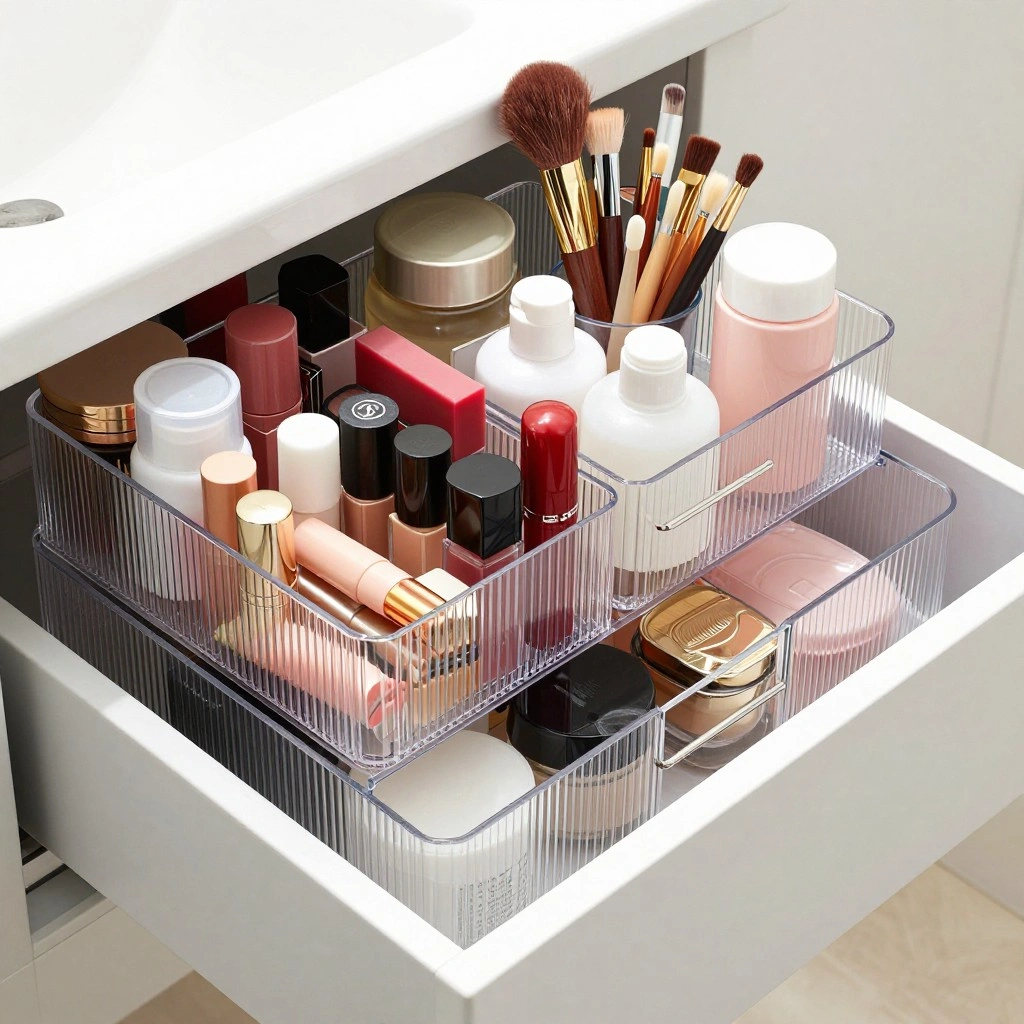 Stackable Clear Drawer Bins