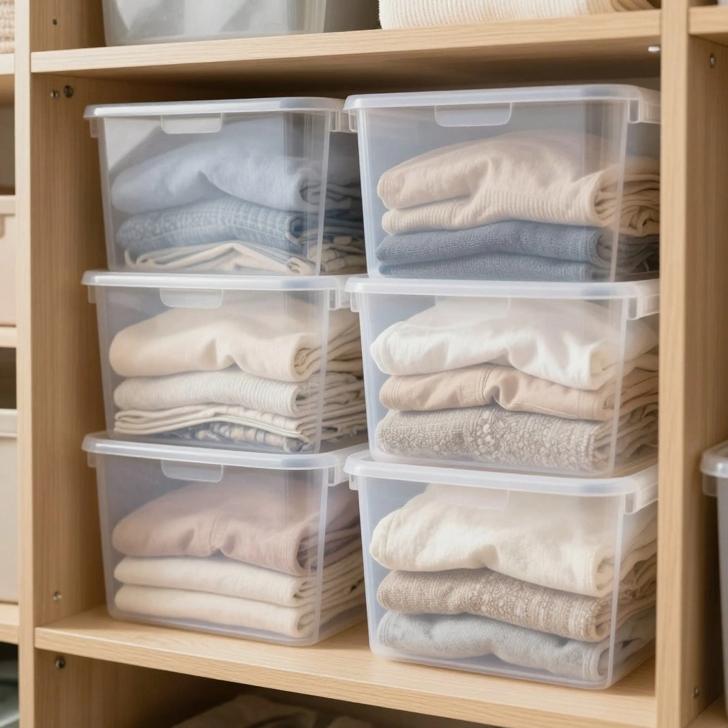 Stackable Clear Drawer Bins