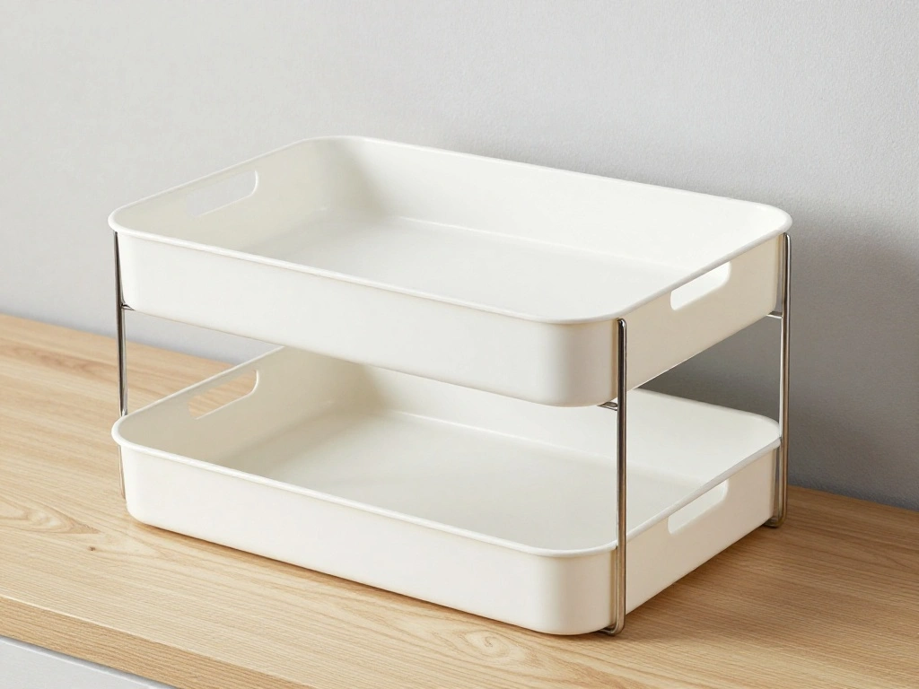 Stackable Two-Tier Organizer Trays
