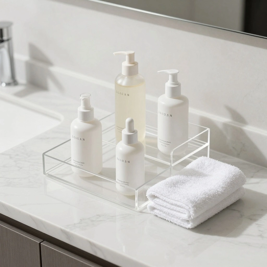 Tiered Acrylic Tray for Skincare Essentials