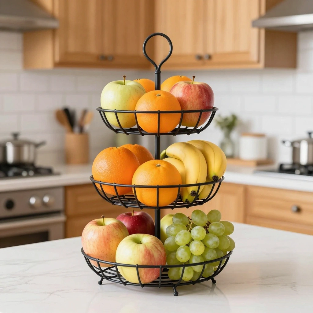Tiered Fruit Basket Stand