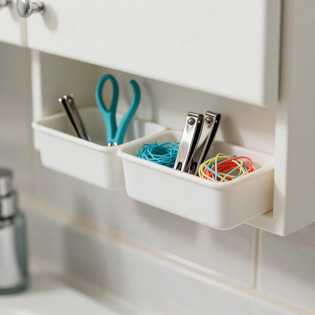 Under-Drawer Adhesive Storage