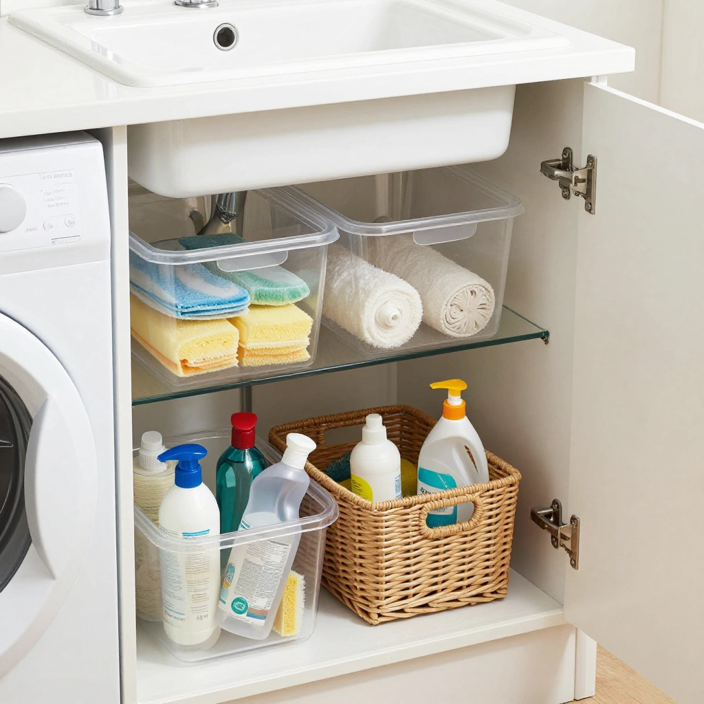 Under-Sink or Cabinet Storage with Bins