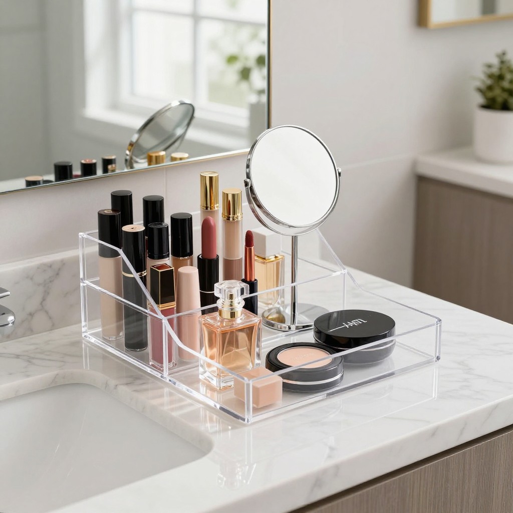 Clear Acrylic Makeup Tray