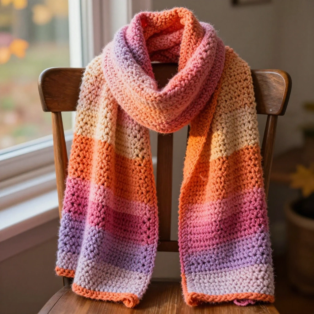 Scarf Crochet Granny Square